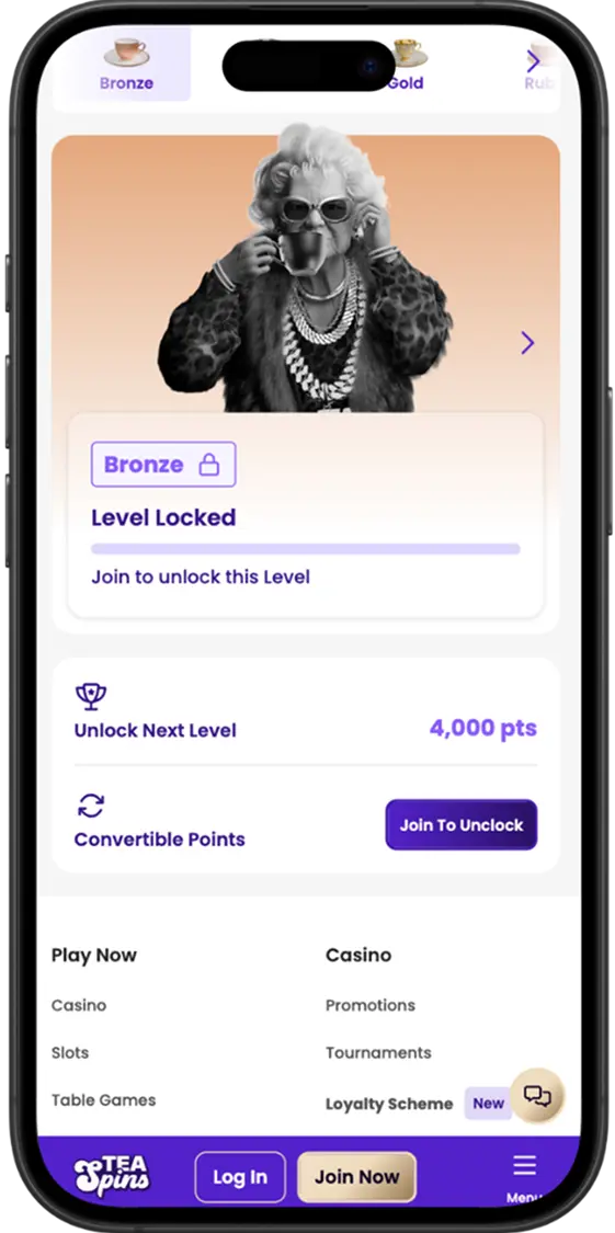 Tea Spins Casino mobile app